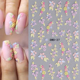 Nail Art Stickers Decals Spring Summer Flowers Floral Daisy Daisies Petals SW027 Daisies