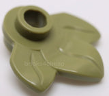 Lego 20x Olive Green Plant Plate Round 1 x 1 with 3 Layered Leaves Green Plant
