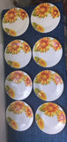 Set of 8 Royal Norfolk 8" Ceramic Sunflower Salad Plates kk22 Sunflower