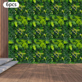 6pcs 60*40cm Artificial Plant Foliage Hedge Grass Mat Greenery Wall Fence Panel Green Plant