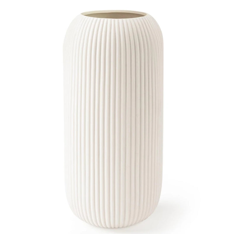 Ceramic Vase for Flowers Modern Small Ribbed Textured Flower Home Decor Pampas Pampas Grass