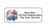 30 HYDRANGEA FLOWER PERSONALIZED RETURN ADDRESS LABELS 1 in X 2.625 in Hydrangea