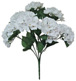 White 7-Hydrangea 20" Bush Artificial Silk Flower All Occasions Decorations US Hydrangea
