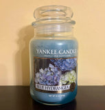Yankee Candle Blue Hydrangea 22 oz. Housewarmer Jar Candle Hydrangea