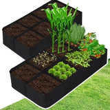 Fabric Raised Garden Bed, 2Pack 8 Grids Plant Grow Bags 3x6FT Growing Potatoes Garden Plants