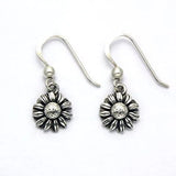Sterling Silver Sunflower Wire Earrings Sunflower