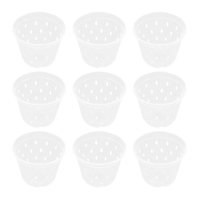 9 Pcs Plastic Flower Pot Nursery Pots for Plants Garden Planter Orchid Growing Garden Plants