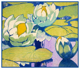 Water Lily Flowers by Scottish Artist Mabel Royds Counted Cross Stitch Pattern Lily