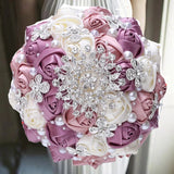 bride 1PC/LOT wine red wedding bouquet paired with pearls for wedding parties Bouquet