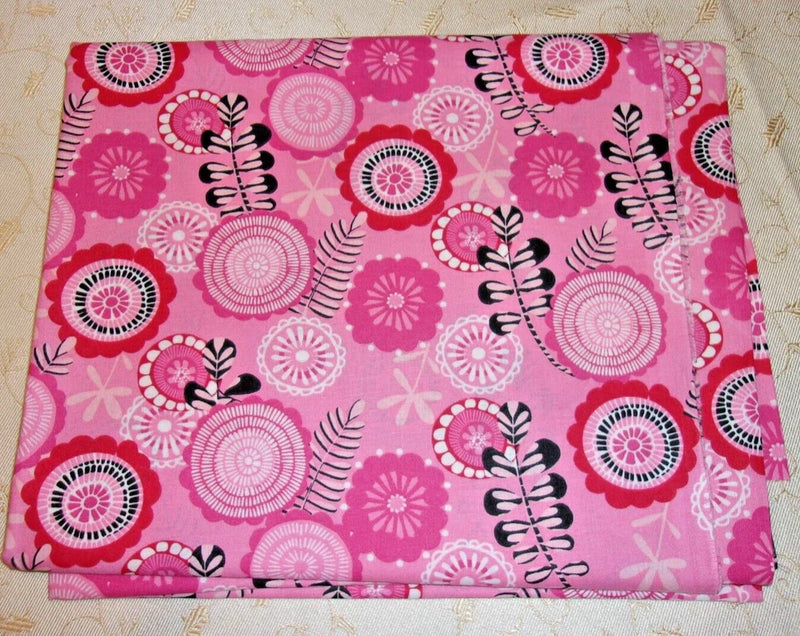 Pink Floral Fabric- 72x44 Flowering Plants