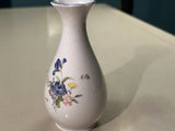 Nikko Blue Peony Flower Vase circa 1970 Vintage no-chips Japan-made Peony