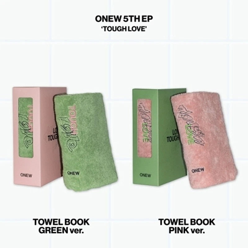 ONEW [TOUGH LOVE] 5th EP Mini Album TOWEL BOOK Ver. /Image+Photo Card+Towel+GIFT Roses