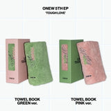 ONEW [TOUGH LOVE] 5th EP Mini Album TOWEL BOOK Ver. /Image+Photo Card+Towel+GIFT Roses