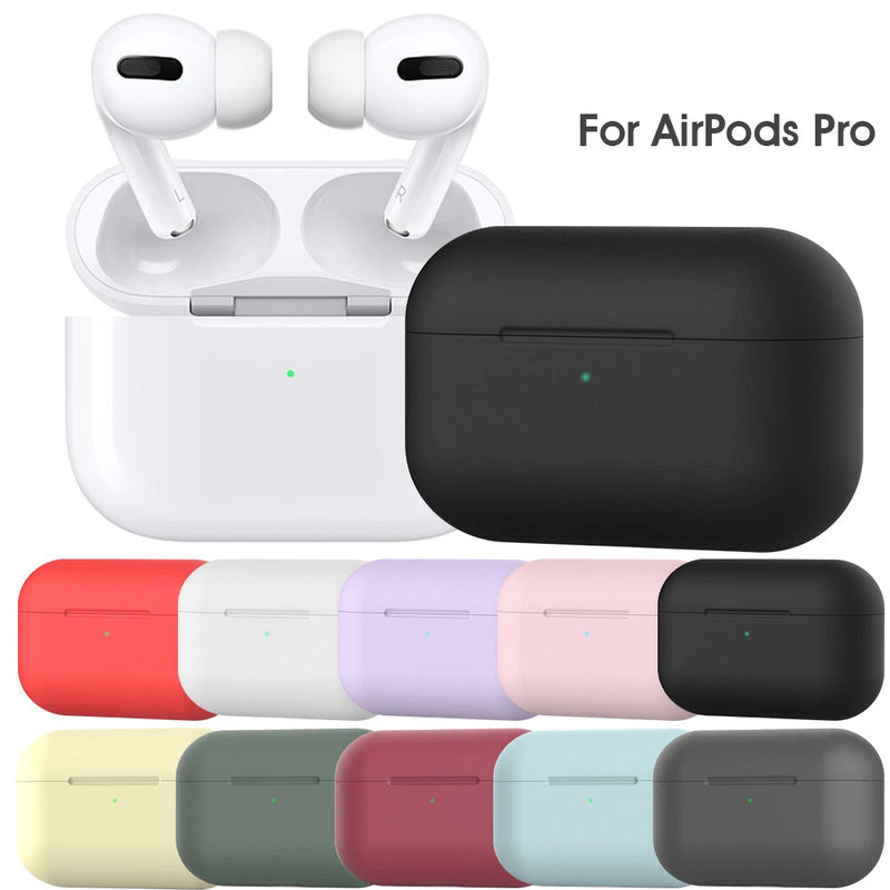 Silicone AirPods Pro case cover, multiple colors shown