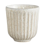 Medium Ceramic Pot with Ridges , 4.75 inch H, for Garden, Office, Balcony Decor Garden Plants