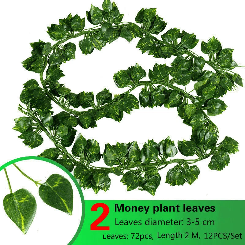 78Ft Artificial Ivy Garland Leaf Vines Greenery Hang Fake Plant Garden Home Deco Green Plant