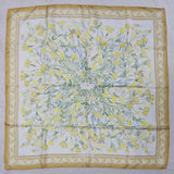 Hermes Scarf 90x90 Floral Carnation Narcissus Pattern Fashion Accessory Carnation