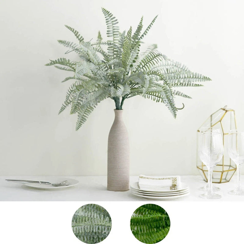 2 Boston Fern 18" Faux Artificial Leaves Greenery Stems Party Events Decorations Bouquet