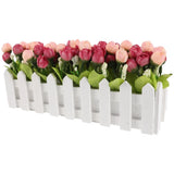 Artificial Potted Plant - Faux Garden Flowers Centerpiece Table Decorations Roses