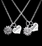 Daisy Sunflower Necklace Set Flower Sister Sisters Christmas Gift Sunflower