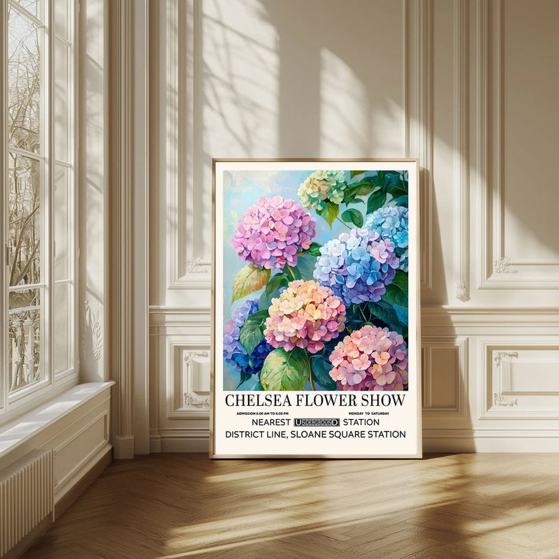 Hydrangea Flower Wall Art Flower Market Print Floral Poster Chelsea Flower Show Hydrangea