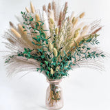 Green Pampas Grass Bouquet Ð Boho Home & Wedding Floral Arrangements Ð Dried Pam Green Plant