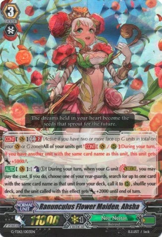 Ranunculus Flower Maiden, Ahsha (RRR) (G-TD12/003EN) [Flower Princess of Ranunculus