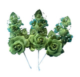 6" olive Silk Corsage Flowers with Pearl Spray price for 3 corsages Bouquet