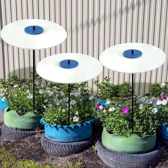 3 Pack Plant Shade Cover for Outdoor Plants, 17in 65% Sunblock Garden Umbrellas Garden Plants