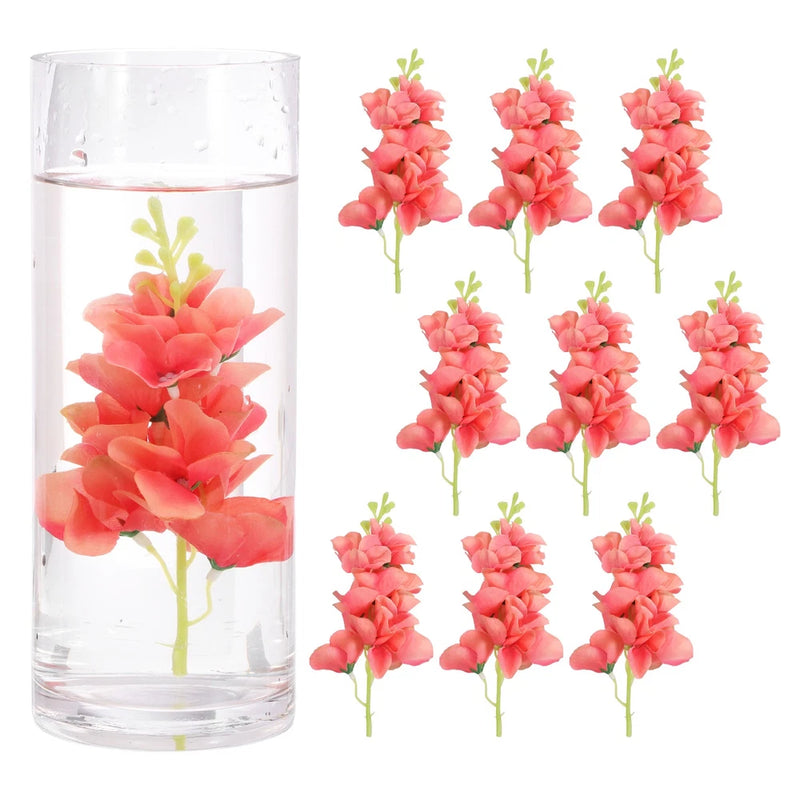 10 Pcs Floating Flowers for Centerpieces Artificial Hydrangea, Pink Hydrangea