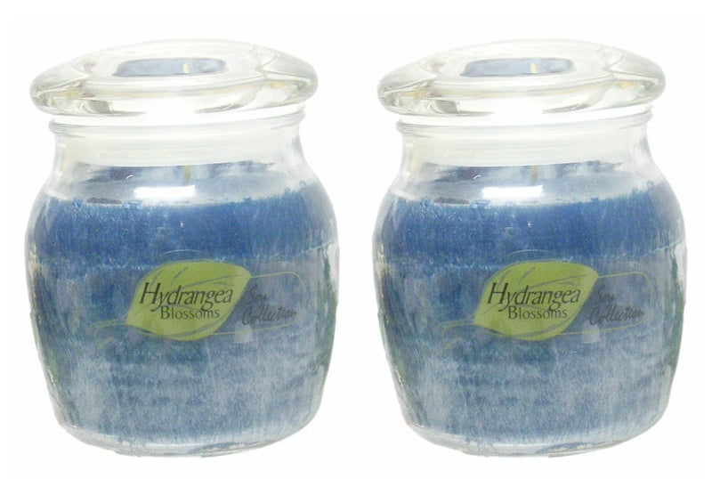 Scented Jar Candles Hydrangea Blossoms (2-Pack ) Nature's Finest 9oz Jars Hydrangea