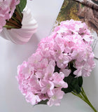 6 heads Large Artificial hydrangea Long Stems Fake Silk hydrangea home DŽcor Hydrangea