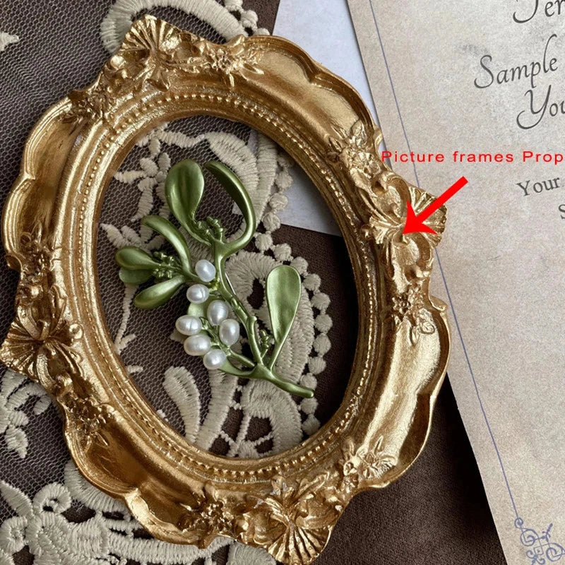 Green Plant Leaf Metal Brooches Pearl Flowers Brooch Women Accessories Pin Green Plant