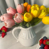 NEW Martha Stewart artificial REAL TOUCH TULIPS Pink Yellow Orange Price Per Set Roses