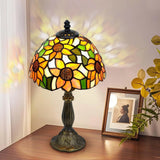 Sunflower Tiffany Style Lamp - 8" Small Tiffany Table Lamp with Bulb, Handcra... Sunflower