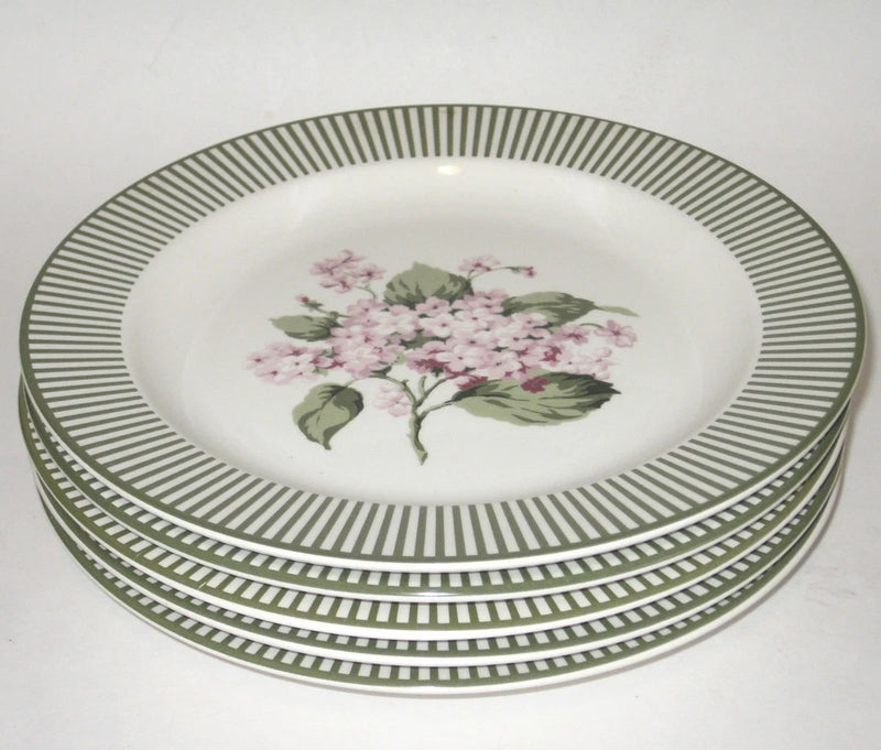 Martha Stewart HYDRANGEA Set of 5 Salad Plates Excellent Condition Hydrangea