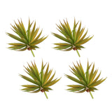 4Pcs Artificial Succulent Plants Fake Sword Plant 7.5", Light Green Green Plant