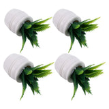 4 Pcs Dollhouse Simulation Potted Plant Miniature Plants Artificial Greenery Green Plant