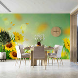 3D Watercolor Sunflower Flower Wall Murals Wallpaper Murals Wall Sticker 12 Sunflower