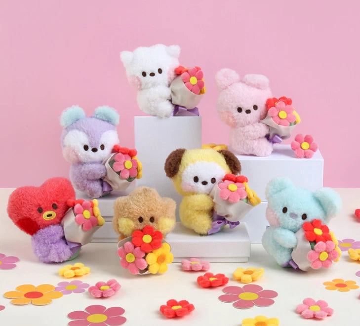 BTS BT21 Official minini PLUSH KEYRING BOUQUET Ver + tracking + freebies Bouquet
