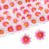 100pcs Artificial Daisies Flower Heads,1.6" Silk Fake Daisies Heads, Pink/White Daisies