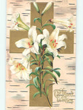 Divided-Back BEAUTIFUL EASTER LILY FLOWERS - THE LORD IS RISEN : 60k cards o9005 Lily