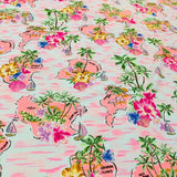 Floral and Hawaiian Island print Stretch Fabric Swimsuit Spandex 60"wide By Yard Flowering Plants
