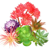 Artificial Succulent Plants, 6pcs Mini Fake Succulents Plants for DIY Craftin... Green Plant