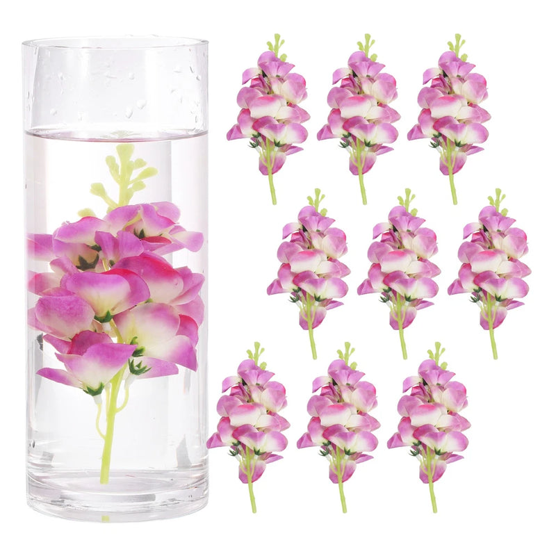10 Pcs Floating Flowers for Centerpieces Artificial Hydrangea, Magenta Hydrangea