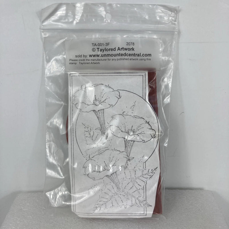 Lily Flowers Bouquet Rubber Stamp Taylored Artwork 2078 TA-001-3F Unmounted 4.5" Lily