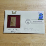 Fall Garden Flowers Hydrangea 22kt Gold Replica Stamp 1st Day w/card Hydrangea