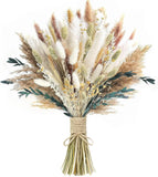 126Pcs Dried Pampas Grass Decorations, Dried Flowers Bouquet, Reed Grass Bouquet Pampas Grass