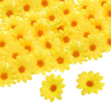 100pcs Artificial Daisies Flower Heads,1.6" Silk Fake Daisies Heads, Yellow Daisies