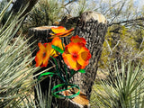 Handcrafted Rustic MINI Metal Flower Bouquet Vibrant Yard Art Flowers Bouquet